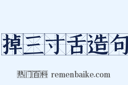 掉三寸舌造句是什么意思的图片